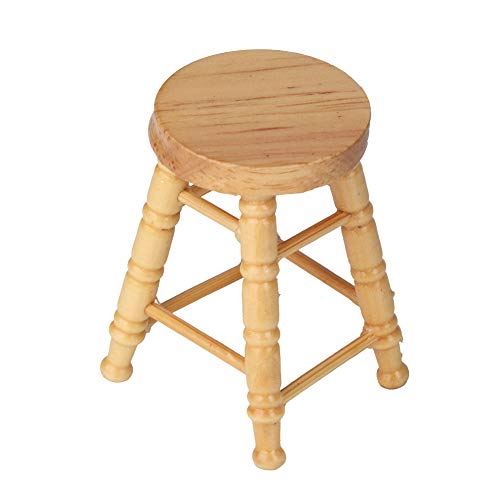 Zerodis Mini Wood Round Stool Nachhaltiges Spielzeugmodell für Dollhouse, Ausgezeichnete Stilvolle Dekoration für Mini Möbel, Burlywood 1:12 Fashion Furniture Toy Zerodis Mini Wood Round Stool Nachhaltiges Spielzeugmodell für Dollhouse, Ausgezeichnete Stilvolle Dekoration für Mini Möbel, Burlywood 1:12 Fashion Furniture Toy von Zerodis