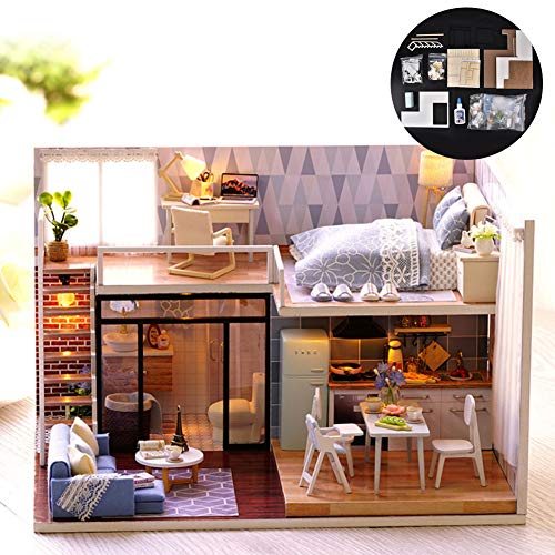 Zerodis Miniatur -Holzpuppenhaus -Kit, Hochsimulations DIY Hausmodell, Sicheres und Glattes Spielzeug über 14 Jahre, Perfektes für DIY Enthusiasten Zerodis Miniatur -Holzpuppenhaus -Kit, Hochsimulations DIY Hausmodell, Sicheres und Glattes Spielzeug über 14 Jahre, Perfektes für DIY Enthusiasten von Zerodis
