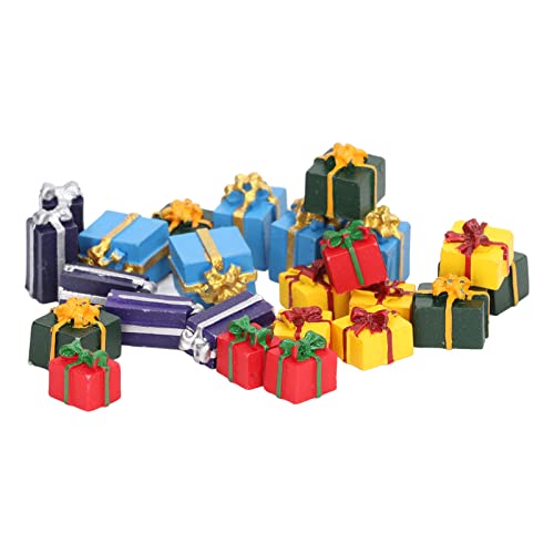 Zerodis Miniatur Weihnachtsgeschenkboxen 5 Farben Bildungshause Dollhaus Ornamente für 1:12 Puppenhaus Halloween Party Harzmaterial Zerodis Miniatur Weihnachtsgeschenkboxen 5 Farben Bildungshause Dollhaus Ornamente für 1:12 Puppenhaus Halloween Party Harzmaterial von Zerodis