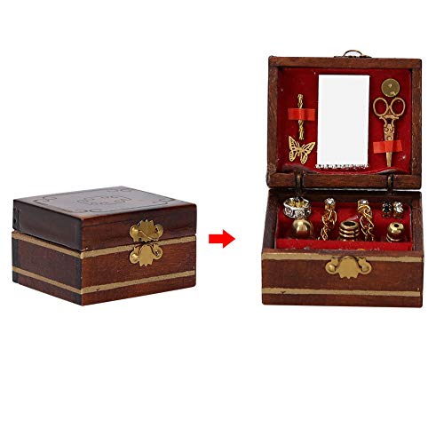 Zerodis Miniature Ausgezeichnete Hölzerne Schmuckkasten Modell Ornamente für 1/12 Puppenhaus Puppenhauszubehör Umweltfreundliches Leichtes Material für Puppenliebhaber Zerodis Miniature Ausgezeichnete Hölzerne Schmuckkasten Modell Ornamente für 1/12 Puppenhaus Puppenhauszubehör Umweltfreundliches Leichtes Material für Puppenliebhaber von Zerodis