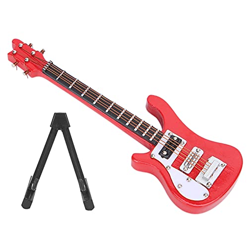 Zerodis Miniaturholzsimulation E -Gitarrenmodell Dekorativen Schreibtisch Orno (Rot) von Zerodis
