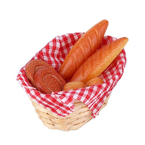 Zerodis Miniaturpuppenbrotkorb mit Charmanten Details für Dollhouse Kitchen Decor 1/12 Skala Zerodis Miniaturpuppenbrotkorb mit Charmanten Details für Dollhouse Kitchen Decor 1/12 Skala von Zerodis