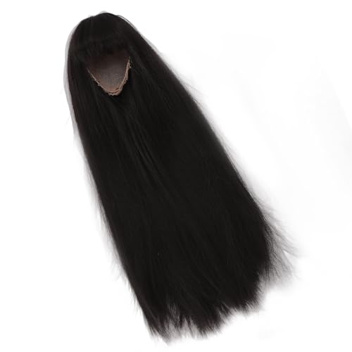 Zerodis Puppe Lange Gerade Perücke mit Pony, Simulierte Kopfhaut, Hochtemperaturbeständiger, 1/4 Puppengrößen, Weicher Hochtemperaturdraht, Geeignet für den Kopfumfang: 1/4, Geeignet für (Black) Zerodis Puppe Lange Gerade Perücke mit Pony, Simulierte Kopfhaut, Hochtemperaturbeständiger, 1/4 Puppengrößen, Weicher Hochtemperaturdraht, Geeignet für den Kopfumfang: 1/4, Geeignet für (Black) von Zerodis