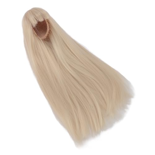 Zerodis Puppe Lange Gerade Perücke mit Pony, Simulierte Kopfhaut, Hochtemperaturbeständiger, 1/4 Puppengrößen, Weicher Hochtemperaturdraht, Geeignet für den Kopfumfang: 1/4, Geeignet für (Milchgold) Zerodis Puppe Lange Gerade Perücke mit Pony, Simulierte Kopfhaut, Hochtemperaturbeständiger, 1/4 Puppengrößen, Weicher Hochtemperaturdraht, Geeignet für den Kopfumfang: 1/4, Geeignet für (Milchgold) von Zerodis