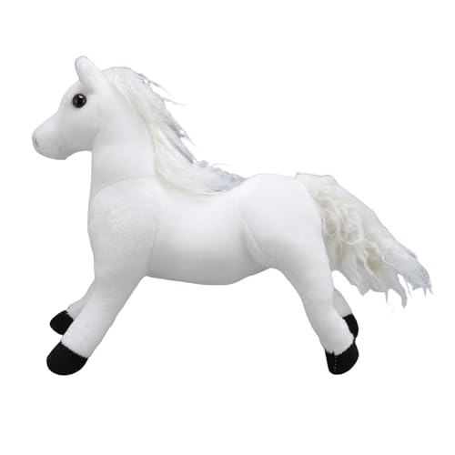 Zerodis Realistisches Ausgestopftes Spielzeug Exquisites Design Multifunktionaler Tierpuppe für Wohnkultur Plüschstoff (White) von Zerodis