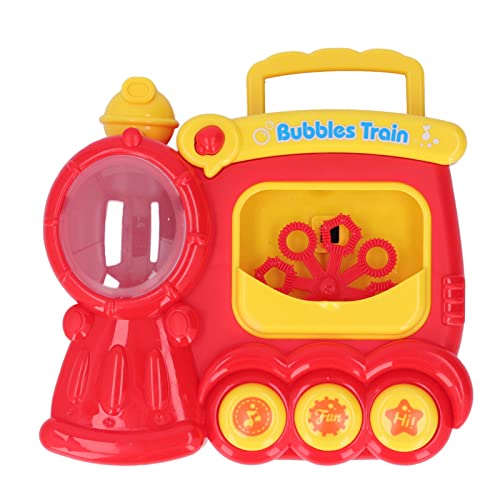 Zerodis Seifenblasenmaschine, Hochleistungs-Seifenblasenmaschine, 8 Löcher, Batteriebetrieben, Tragbar, Auslaufsicher, Gastgeschenke mit Musik für für Geburtstagsfeiern (Rot) von Zerodis
