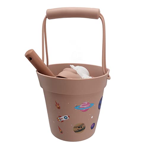 Zerodis Silicon Snow Bucket Flexible Sichere Schneespielzeug, Fantasie, Outdoor -Spielset für, für Strand und Sandbox (PINK) von Zerodis