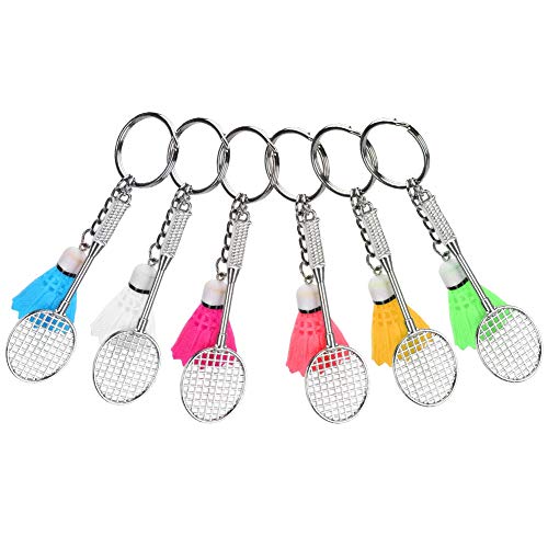 Zerodis Simulation Sport Schlüsselbund Schöne Tragbare Tasche Ornament 6pcs für Familien Freunde Player White Blue Mini Badminton Keyring, Bag Anhänger Zerodis Simulation Sport Schlüsselbund Schöne Tragbare Tasche Ornament 6pcs für Familien Freunde Player White Blue Mini Badminton Keyring, Bag Anhänger von Zerodis