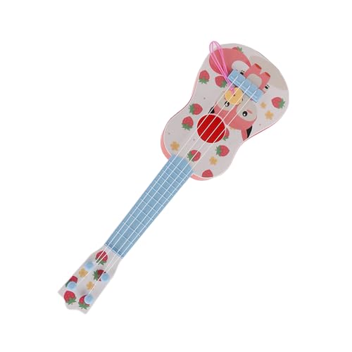 Zerodis Simulation Ukulele Instrument Spielzeug Realistisches Design Tragbares Musical Ukulele -Gitarrenspielzeug für Anfänger Musiker Plastikmaterial (PINK) von Zerodis