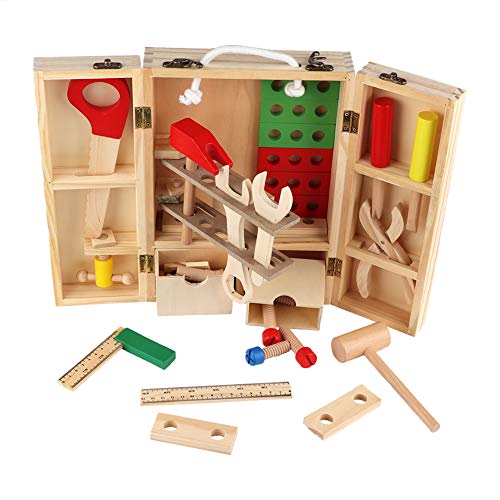 Zerodis Täuschung Reparaturwerkzeug Set Ungiftiges Kinderspielzeug für Praktische Fähigkeiten Praxis Bunte Holzmaterial Praxis von Zerodis