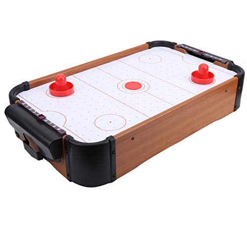 Zerodis Tragbares Tisch-Air Hockey-Spiel Spielzeug Set Interactive Battery Powered Hölzerne Verbesserung der Eltern-Kind-Zuneigung, 20,1 X 12,2 X 4,1 Zoll von Zerodis