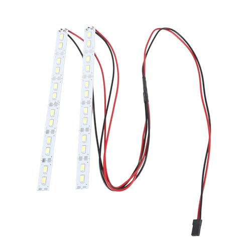Zerodis Universelle 24 LEDs Light Aluminium -Legierungs -Chassis Zum 1/10 1/8 RC Auto, Helles RC Chassis Leichtbar für Fahrzeug auf der Straße (White) von Zerodis