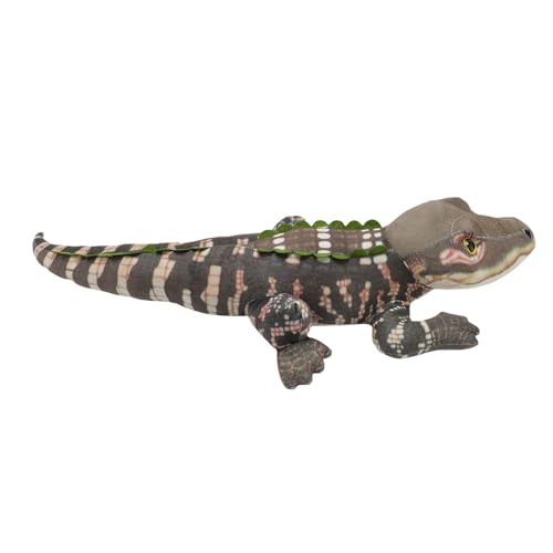 Zerodis Weiches Plüsch -Gator -Spielzeug Süßes Realistisch Gefülltes Tier für, Detaillierte Nähte, Ideale Geschenkgröße (Brown) von Zerodis