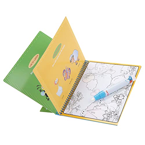 Zerodis Wiederverwendbare Wasser Aktivitäts Pads Wasserzeichnung Bunte Malbuch Baby Spielzeug Früherziehung mit Stiften für Kinder Geschenk(Zoo) von Zerodis