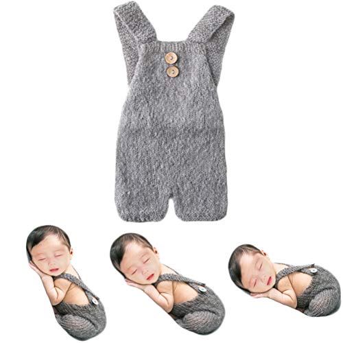 Zeroest Baby - Jungen baby-fotografie props fotosession outfits newborn crochet kostüm kind strickten kleidung mohair strampler mittel blau von Zeroest