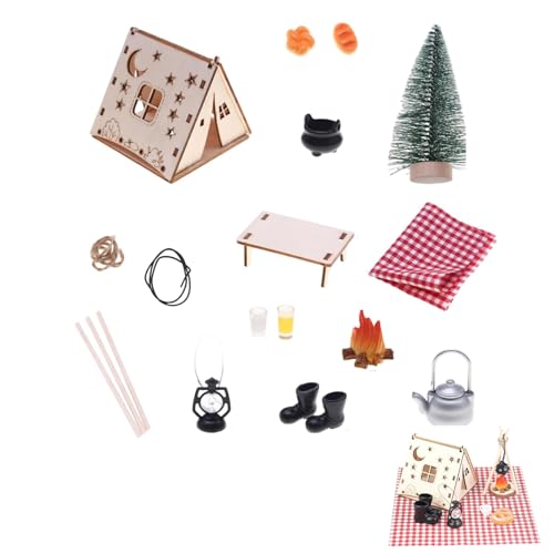19 Stück Wichtel Zubehör Set, Puppenhaus Möbel und Wichtelhaus Bausatz für Weihnachtsdekoration und Kinder Spielzeug, DIY Wichtelset für Puppenhaus und Adventsdekorationen von ZesNxj