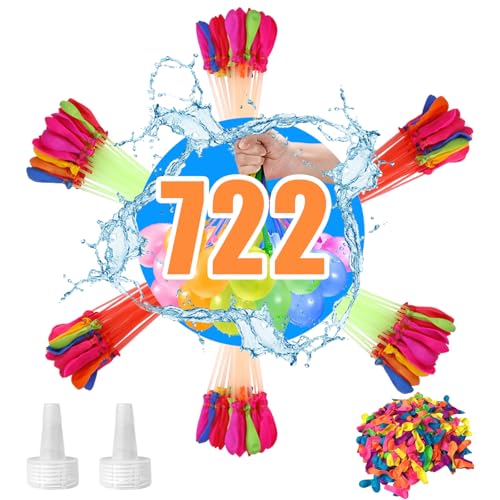 500 Stück Wasserbomben Selbstschließend & Schnellfüller, Wasserbomben Pumpe Kompatibel, Wasserspielzeug Set mit 60 Sekunden Befüllung, Bunte Wasserballons für Poolparty, Strand & Outdoor-Spiele 500 Stück Wasserbomben Selbstschließend & Schnellfüller, Wasserbomben Pumpe Kompatibel, Wasserspielzeug Set mit 60 Sekunden Befüllung, Bunte Wasserballons für Poolparty, Strand & Outdoor-Spiele von ZesNxj