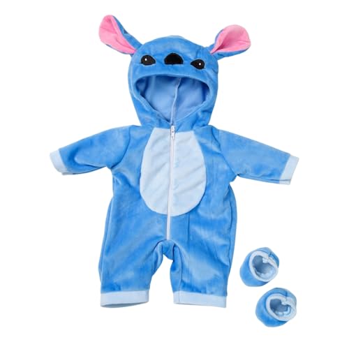 Spielzeug Puppenkleidung 43 cm, Blaues Kombinationskleid mit Schuhen für 18 Zoll, Weich und komfortabel Spielzeug Puppenkleidung für Kinder(Blau) von ZesNxj