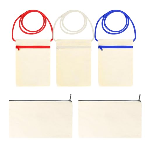 ZesNxj 5 Stück Taschen Zum Bemalen Für Kinder, DIY Blanko Stoffbeutel Inspirieren Malerei und Kreativität, Mäppchen Zum Bemalen, Kosmetiktasche Zum Bemalen ZesNxj 5 Stück Taschen Zum Bemalen Für Kinder, DIY Blanko Stoffbeutel Inspirieren Malerei und Kreativität, Mäppchen Zum Bemalen, Kosmetiktasche Zum Bemalen von ZesNxj