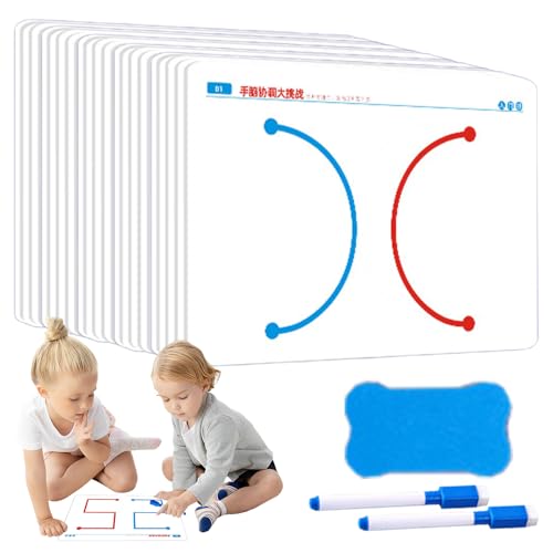 Brain Learning Toys Card Game, 20pcs Brain-Training Stimulierende Sensorische Entwicklungskarte-Verbessert Die Hand-Hirn-Koordinationskarte Fördert Das Links- Und Rechte Wachstum Des Rechten Gehirns F von Zestivra