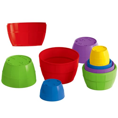 Buntes Stapelbecher Set - Kinder Sensorisches Spielzeug, Nisting Water Activity Game | Frühkindliche Entwicklungslernkit, Lustige Pool -Trainingspokal Für Mädchen Kleinkinder Bad Schwimmspiel von Zestivra