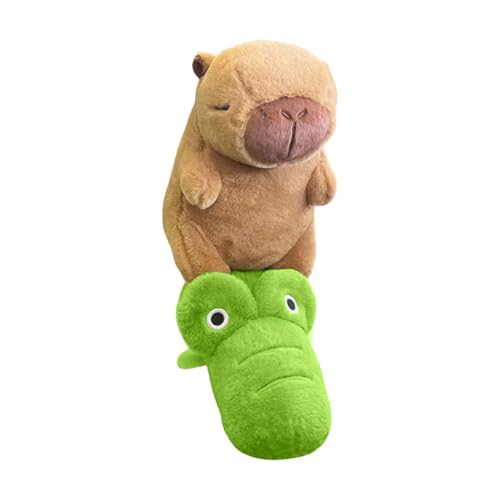 Capybara Krokodil Plüschtier Plüschtier dehnbar weich für die - Realistisches Plüschkissen für Sofa, Schlafzimmer und Auto - süßer und bequemer Begleiter Capybara Krokodil Plüschtier Plüschtier dehnbar weich für die - Realistisches Plüschkissen für Sofa, Schlafzimmer und Auto - süßer und bequemer Begleiter von Zestivra