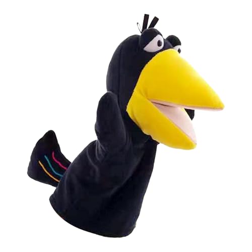 Crow Plush Hand Puppet - Kinder Tierpuppenspielzeug, weiche Spielpuppe | Fun Lernpuppet mit beweglichen Mundtheater -Theatershows, Vorschule Rollenspiel, Story Time Companion for Boys Girls Use Crow Plush Hand Puppet - Kinder Tierpuppenspielzeug, weiche Spielpuppe | Fun Lernpuppet mit beweglichen Mundtheater -Theatershows, Vorschule Rollenspiel, Story Time Companion for Boys Girls Use von Zestivra