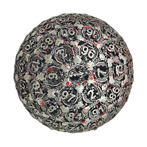 D100 Metalldice – Schweres polyedrisches RPG-Dice, 100-seitiges Präzisionsspielzeug, langlebiges Tischzubehör, kompaktes Spielstück für Enthusiasten, lustiges Sammlerstück für D100 Metalldice – Schweres polyedrisches RPG-Dice, 100-seitiges Präzisionsspielzeug, langlebiges Tischzubehör, kompaktes Spielstück für Enthusiasten, lustiges Sammlerstück für von Zestivra