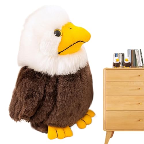 Eagle Plüschtier - Glatze Eagle Plushy, Weiche Luxuriöse Figur Spielzeug | Bald Eagle Plüsch Bunte Tierplüsch 17 Cm Süße Wildvogelpuppe Bald Eagle Plüsch Bunte Tierplüsch Süßes Wildvogel Puppenadler P Eagle Plüschtier - Glatze Eagle Plushy, Weiche Luxuriöse Figur Spielzeug | Bald Eagle Plüsch Bunte Tierplüsch 17 Cm Süße Wildvogelpuppe Bald Eagle Plüsch Bunte Tierplüsch Süßes Wildvogel Puppenadler P von Zestivra