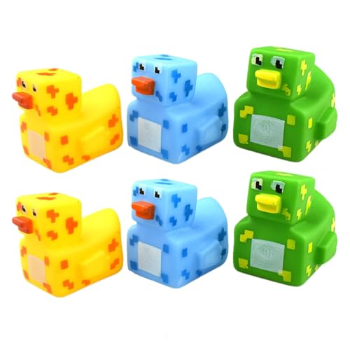 Enten-Badewannenspielzeug – niedliches Enten-Badewannenspielzeug, Entenspielzeug für Badewanne, verschiedene Poolfarben, pixeliges Design für Karnevalsbedarf Enten-Badewannenspielzeug – niedliches Enten-Badewannenspielzeug, Entenspielzeug für Badewanne, verschiedene Poolfarben, pixeliges Design für Karnevalsbedarf von Zestivra