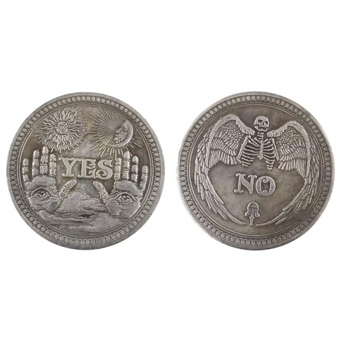 Entscheidungsträgermünze - -Münze Für Ja Oder Nein -Antworten | Lucky Novel Challenge Coin, Lustige Geschenkidee | Doppelseitige Antike Briefmünze Für Wahrsagung, Lesen, Debatten Oder Tägliche Entscheidungsträgermünze - -Münze Für Ja Oder Nein -Antworten | Lucky Novel Challenge Coin, Lustige Geschenkidee | Doppelseitige Antike Briefmünze Für Wahrsagung, Lesen, Debatten Oder Tägliche von Zestivra