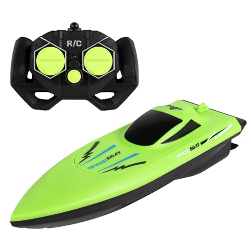 Ferngesteuertes Boot – Doppelpropeller-RC-Schnellboot, elektrisches Wasserrennspielzeug | Robustes Wasserfahrzeug für mehr Motorik und Spielspaß im Freien, ferngesteuertes Boot mit Zubehör für den Gar von Zestivra