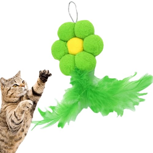 Katzenfederspielzeug | Interaktive Katzenspielzeug-Stick-Nachfüllungen | Multifunktionaler, Wiederverwendbarer Katzenspielzeugstab, Ersatzkopf Mit Glockenfedern, Nachfüllaufsätzen Für von Zestivra