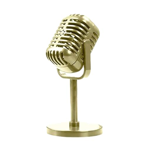 Modell Vintage Toy – Old-School Mikrofon, Party Stage Prop | Dekorativer Tischakzent, Kostüm, Rollenspiel, Zubehör für Veranstaltungen, Kinder, Performances, Retro-Displays, Gold Studio-Dekoration Modell Vintage Toy – Old-School Mikrofon, Party Stage Prop | Dekorativer Tischakzent, Kostüm, Rollenspiel, Zubehör für Veranstaltungen, Kinder, Performances, Retro-Displays, Gold Studio-Dekoration von Zestivra