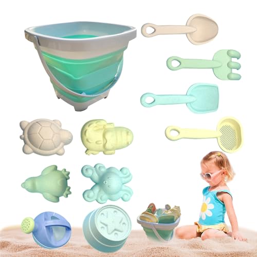 Strandspielzeug,Sandspielzeug,11 Faltbare Sandeimer und Schaufeln - Niedliches Sandspielzeug, Sieb, Sandschaufeln, Tiersandformen, Wasserkocher für Sommerreisen Strandspielzeug,Sandspielzeug,11 Faltbare Sandeimer und Schaufeln - Niedliches Sandspielzeug, Sieb, Sandschaufeln, Tiersandformen, Wasserkocher für Sommerreisen von Zestivra