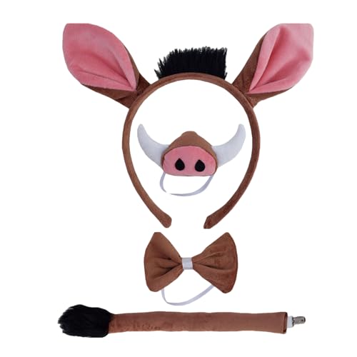 Warthogs Cosplay-Kostüme - Tierverkleidungsset mit realistischen Details, leicht zu tragendes Outfit für Erwachsene oder Erwachsene | Lustige Charaktere entfalten sich für das Rollenspiel d Warthogs Cosplay-Kostüme - Tierverkleidungsset mit realistischen Details, leicht zu tragendes Outfit für Erwachsene oder Erwachsene | Lustige Charaktere entfalten sich für das Rollenspiel d von Zestivra