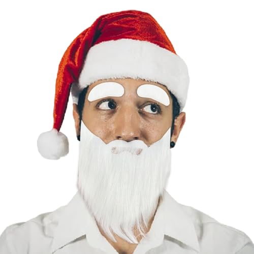 Weißer Kostümbart, Cosplay Fake Bart Weißer Gefälschter Kostümbart,Leichter Textur-Fake-Schnurrbart Für Weihnachtsfeier, Kostümparty, Cosplay-Party, Bühnenauftritt Weißer Kostümbart, Cosplay Fake Bart Weißer Gefälschter Kostümbart,Leichter Textur-Fake-Schnurrbart Für Weihnachtsfeier, Kostümparty, Cosplay-Party, Bühnenauftritt von Zestivra