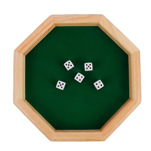 Würfel Tray - Achteckige Holz Würfel Matte, Rollbrett Box, Tragbares Filz Brett für Würfelspiele, Tischspiele, Kartenspiele, Trays Spaß | Für Familienfeiern, Reisen, Erntedank, Weihnachten Würfel Tray - Achteckige Holz Würfel Matte, Rollbrett Box, Tragbares Filz Brett für Würfelspiele, Tischspiele, Kartenspiele, Trays Spaß | Für Familienfeiern, Reisen, Erntedank, Weihnachten von Zestivra