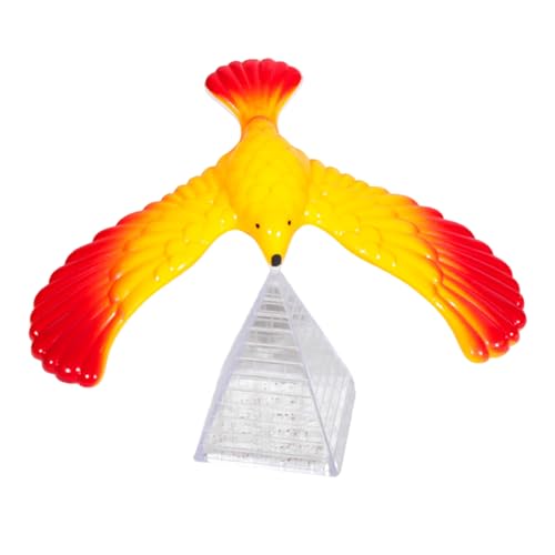 Zestivra Balance-Spielzeug, Balancierender Vogel Schwerkraftvogel mit Pyramidenkombination,Nostalgisches balancierendes Adlerspielzeug für den Finger, balancierender Vogel mit Dreiecksständer von Zestivra
