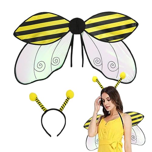 Zestivra Bienenflügel für Erwachsene, Marienkäfer-Kostüm für Kinder und Erwachsene, Marienkäfer-Flügel-Stirnband für Cosplay, Maskerade, Zubehör für Kinder und Erwachsene Zestivra Bienenflügel für Erwachsene, Marienkäfer-Kostüm für Kinder und Erwachsene, Marienkäfer-Flügel-Stirnband für Cosplay, Maskerade, Zubehör für Kinder und Erwachsene von Zestivra