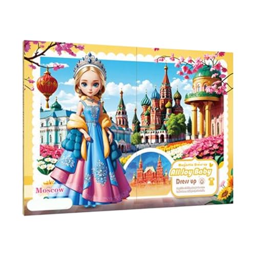 Zestivra Magnetic Dress Up | Magnetische Aufkleber Prinzessin Papierpuppen Spielset, Rollenspiel Geschenk Kinder Mädchen Reise Unterricht Haus Auto Zestivra Magnetic Dress Up | Magnetische Aufkleber Prinzessin Papierpuppen Spielset, Rollenspiel Geschenk Kinder Mädchen Reise Unterricht Haus Auto von Zestivra