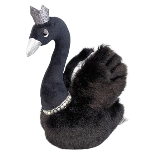 Zestivra Plüschtier aus Plüsch, Swan Swan Plüschtiere | weißes Gänsebrett 11 Zoll mit Halskette, weiches Plüsch-Schwan-Spielzeug Dekoration von Zestivra