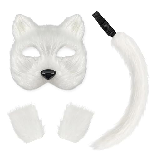 Zestivra Tierkostüm für Mädchen – Tierschwanz Cosplay – realistische Ausrüstung, verstellbare Riemen, atmungsaktives Design mit Handschuhen für Kostüm, Maskottchen Photoshoot, Rollenspiel von Zestivra