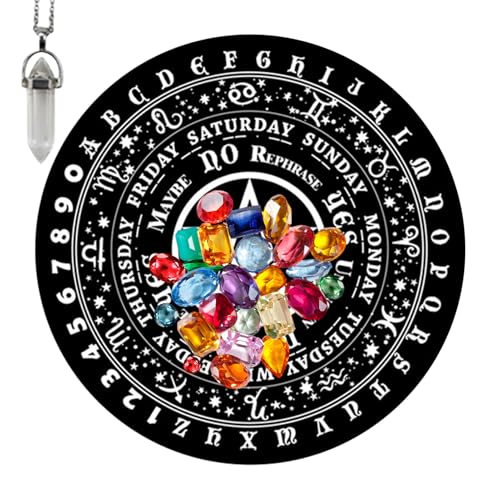 Zestivra Weissagungswerkzeuge - Gummipendeldiagramme, Seance- Und Hexen-Pendelbrett Für Teenager Und Erwachsene, Versorgung, Entdecken Sie Paranormale Geheimnisse, Pendeltafel Für Weissagung Zestivra Weissagungswerkzeuge - Gummipendeldiagramme, Seance- Und Hexen-Pendelbrett Für Teenager Und Erwachsene, Versorgung, Entdecken Sie Paranormale Geheimnisse, Pendeltafel Für Weissagung von Zestivra