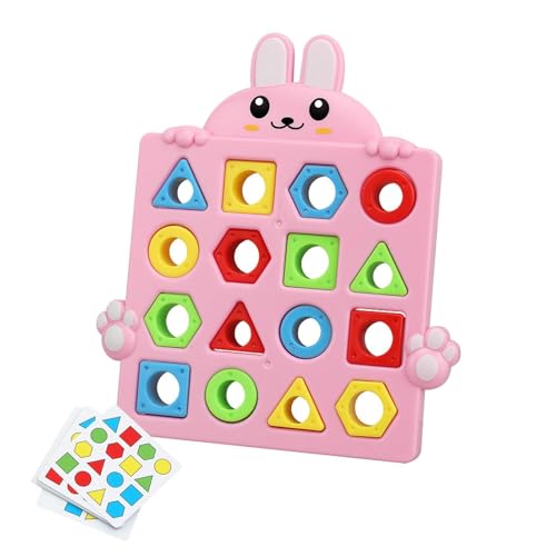 Formen-Lernspielzeug für Kleinkinder, Form-Farb-Matching-Spiel - Schnell passendes Brett mit geometrischer Form - Geometrische Form, schnell passendes Brettspiel, Montessori-Lernspielzeug für Kinder, von Zestvria