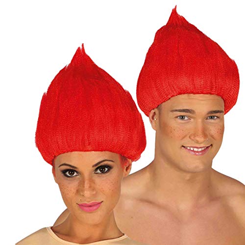 Generique - Troll Perücke für Erwachsene rot Generique - Troll Perücke für Erwachsene rot von Zeus Party