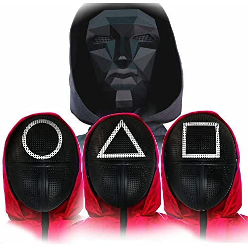 Zeus Party Squid Masken, dreieckig, quadratisch, Kreis, perfekt für Kostüme und Verkleidungen Cosplay Halloween und Karneval (alle Masken) von Zeus Party