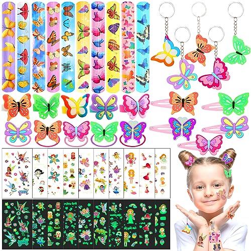 Zeuwets 40 Stück Party Mitgebsel Mädchen, Kindergeburtstag Gastgeschenke Geschenk Kinder, Schmetterlinge Schnapparmband Tattoos Schlüsselanhänger Haargummis Haarspangen Ring Party Favor Spielzeug Zeuwets 40 Stück Party Mitgebsel Mädchen, Kindergeburtstag Gastgeschenke Geschenk Kinder, Schmetterlinge Schnapparmband Tattoos Schlüsselanhänger Haargummis Haarspangen Ring Party Favor Spielzeug von Zeuwets