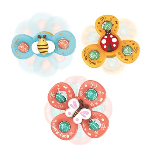 Zewtyor 3 Stück Saugnapf Spielzeug Baby, Sicheres Badewannenspielzeug, Spinner mit Saugnapf, Tisch-Saugnapf Spielzeug, Sensorik Spielzeug, Spielzeug Baby 3 + Monate für Jungen Mädchen Zewtyor 3 Stück Saugnapf Spielzeug Baby, Sicheres Badewannenspielzeug, Spinner mit Saugnapf, Tisch-Saugnapf Spielzeug, Sensorik Spielzeug, Spielzeug Baby 3 + Monate für Jungen Mädchen von Zewtyor