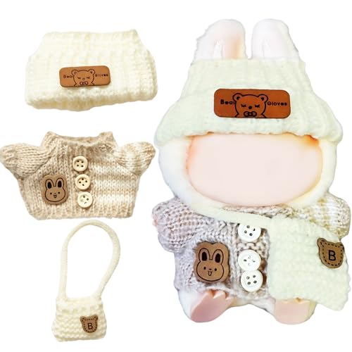 Labobo Kleidung 3er Set, Streifen Bluse mit Knöpfen und Weißer Umschlagkappe, Kreatives Puppen Outfit für Kinder 8-14 Jahre, Labobo Accessoires für Spielzeugfiguren, Rollenspiel Kostüm von ZexJpr